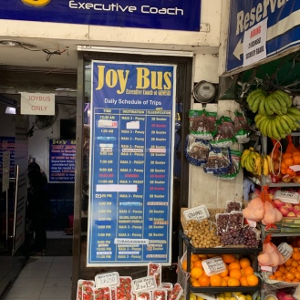 The Joy Bus table as of Jab 2018